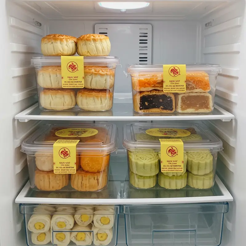 Nhân bánh trung thu bị chảy dầu so với nhân đạt chuẩn.