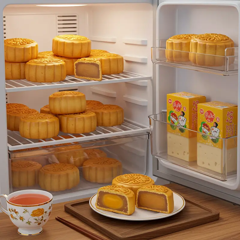 Bánh trung thu nhân phô mai với lớp nhân béo mịn hấp dẫn.