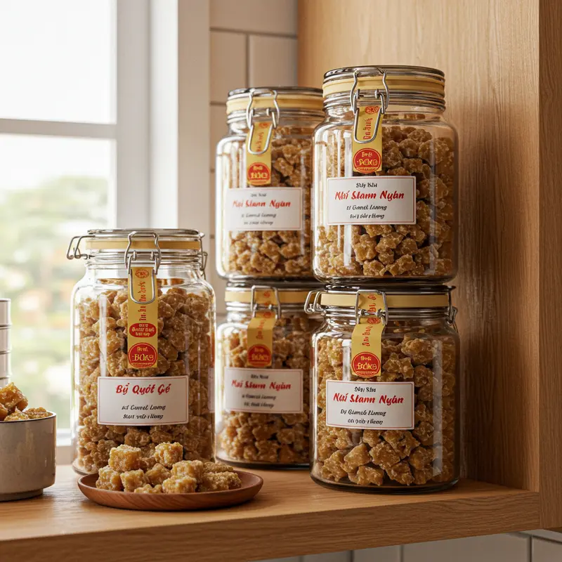 Mỡ đường vàng ươm giúp bánh Trung Thu mềm mịn và bóng đẹp