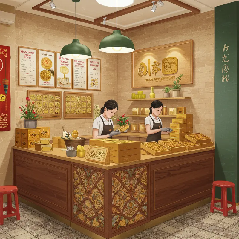 Bánh Trung Thu handmade được chế biến tỉ mỉ từ nguyên liệu thượng hạng.