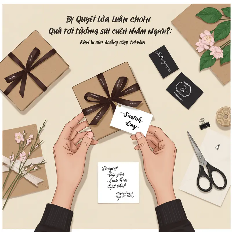 Mọi người cùng tụ họp trao quà trong không khí cuối năm ấm áp tại doanh nghiệp.