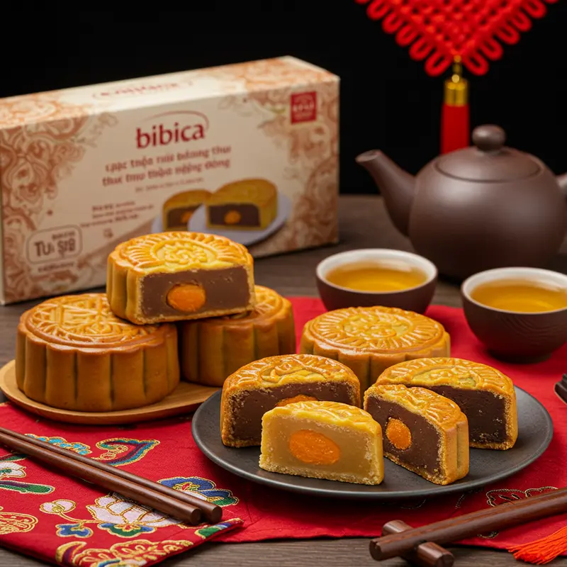 Bánh Trung Thu nhân ít đường và nguyên liệu tự nhiên, an toàn cho sức khoẻ.