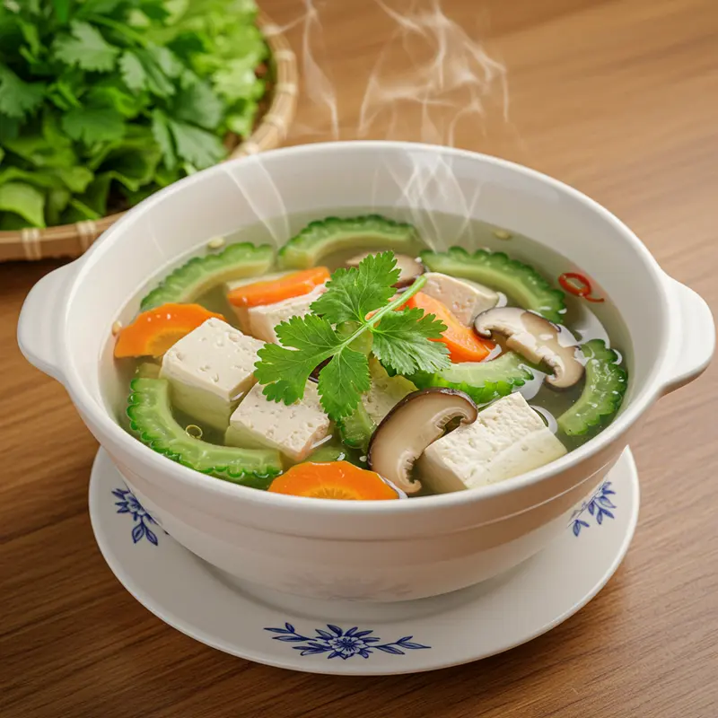 Bữa cơm chay quây quần gia đình ngày Tết