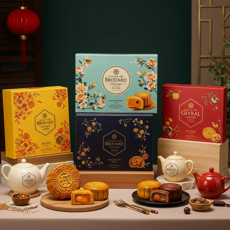 Hộp bánh Trung Thu được thiết kế cá nhân sáng tạo, mang dấu ấn riêng.