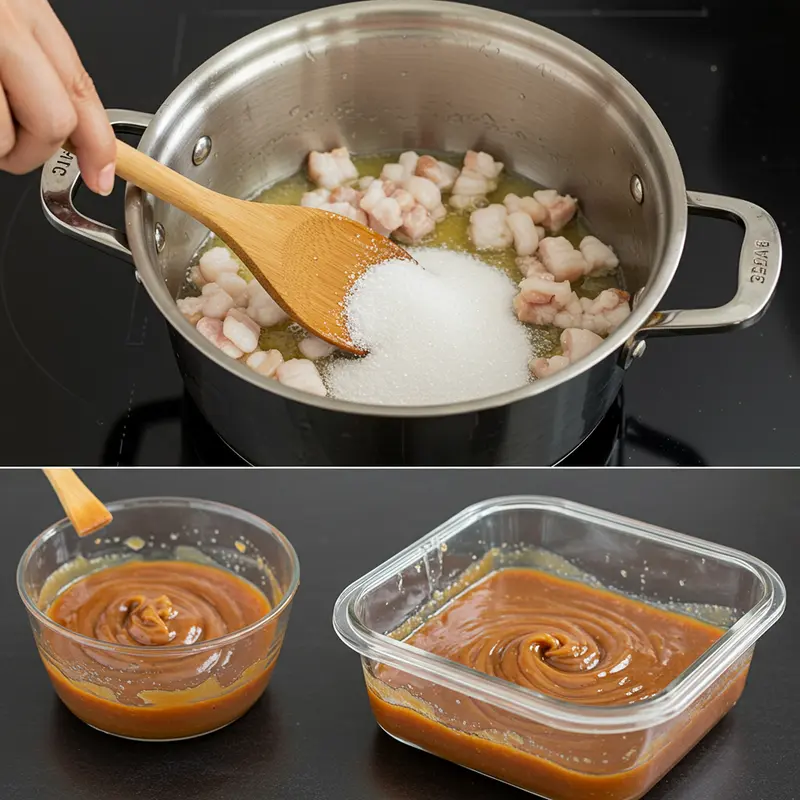 Mỡ đường vàng ươm giúp bánh Trung Thu mềm mịn và bóng đẹp