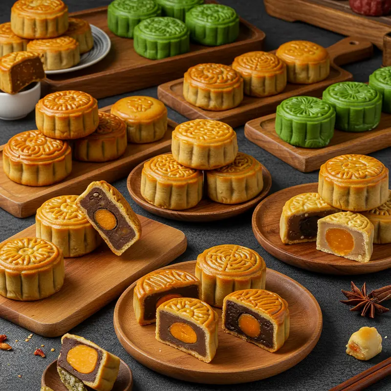 Nhóm bạn trẻ chia sẻ những chiếc bánh trung thu giá rẻ tại nhà.