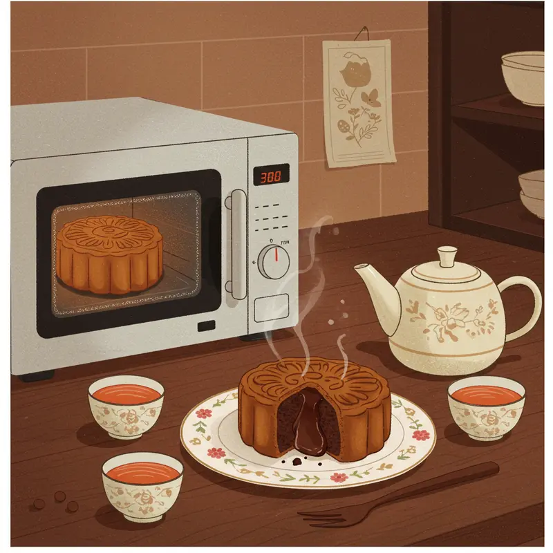 Cận cảnh bánh trung thu lava chocolate với lớp nhân tràn đầy quyến rũ.