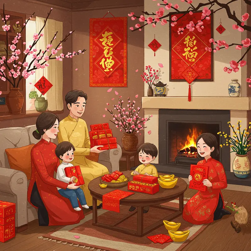 Hộp quà Tết hạt dinh dưỡng đầy màu sắc và sang trọng.