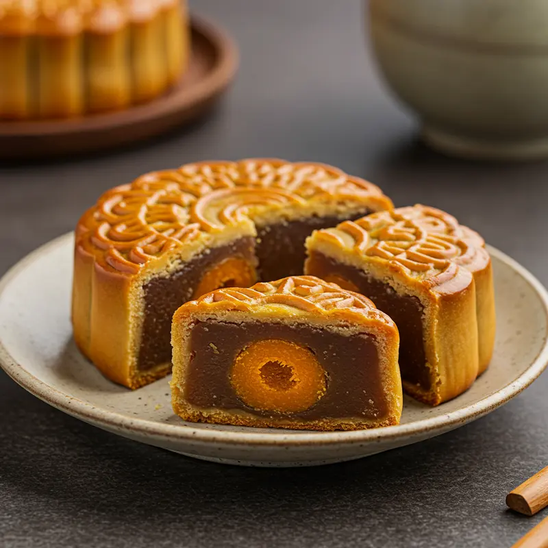 Kiểm tra trọng lượng bánh trung thu bằng cân điện tử và đọc thông tin trên bao bì.