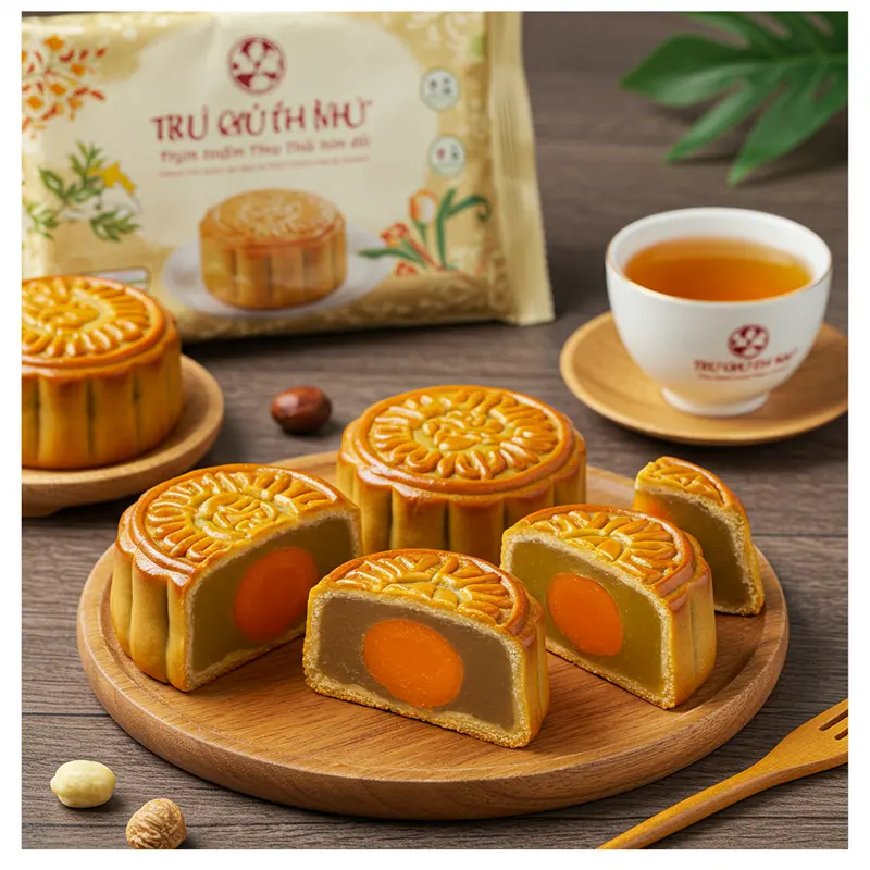 Bánh Trung Thu nhân hiện đại đa dạng với nhiều loại nhân sáng tạo.