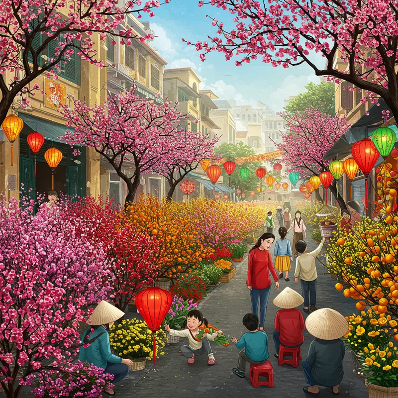 Gia đình Việt sum vầy đón giao thừa cùng pháo hoa rực rỡ và nghi lễ truyền thống.