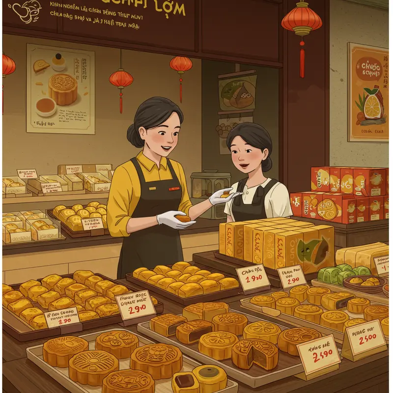 Sản phẩm bánh trung thu mini được đóng gói đạt chuẩn và hàng trôi nổi kém chất lượng.