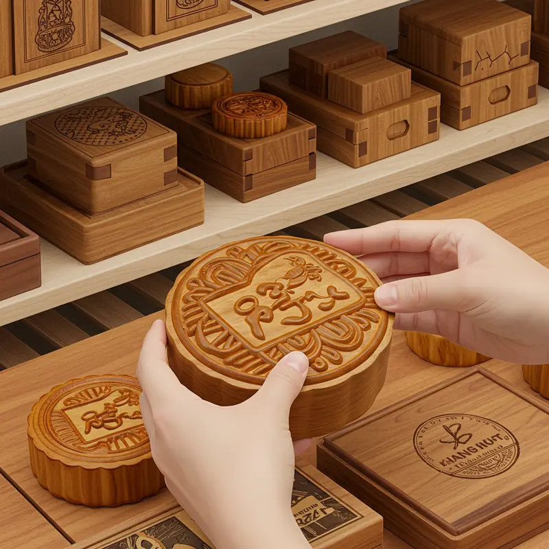 Nguồn gốc và giá trị văn hóa của hộp bánh trung thu gỗ.