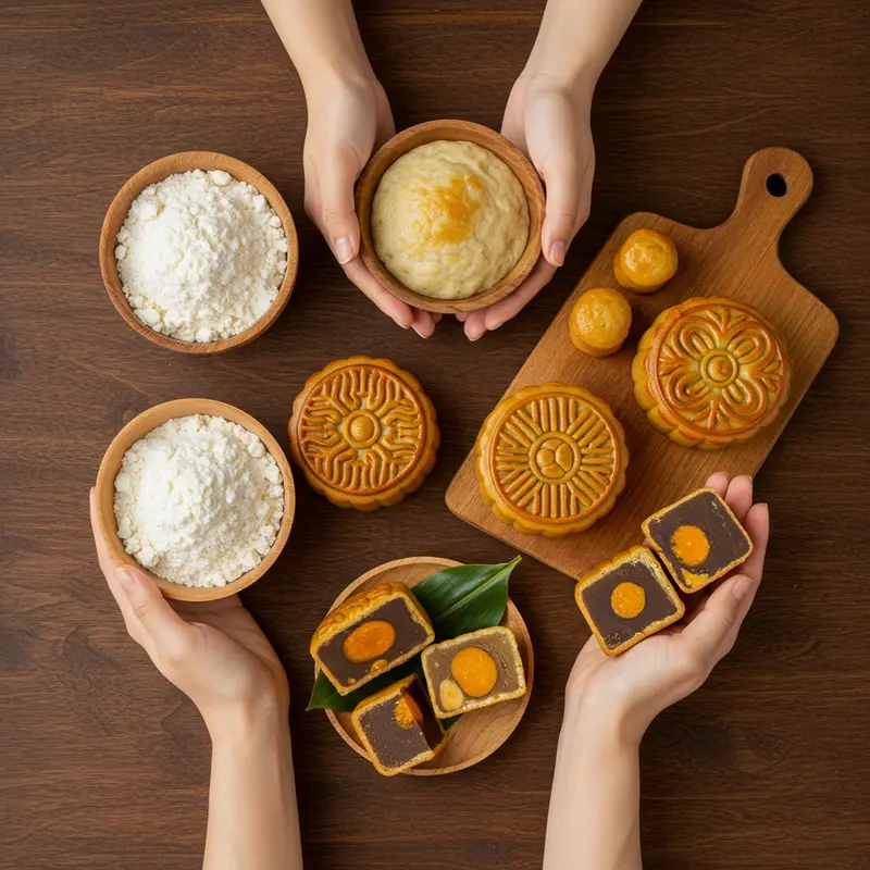 Các loại bột mì phổ biến dùng làm bánh Trung Thu và công dụng của chúng.