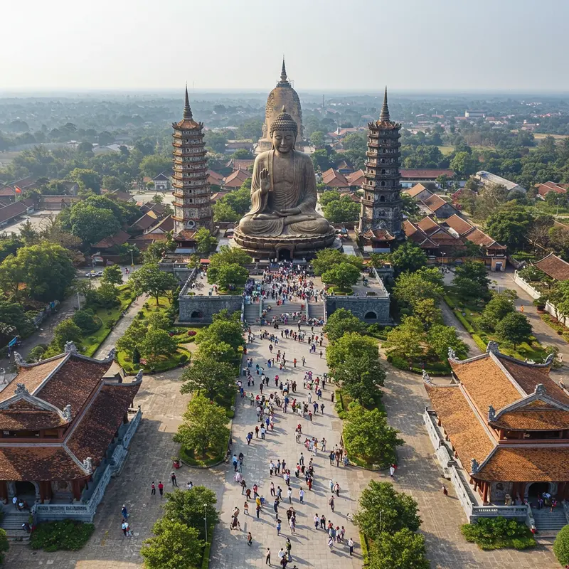 Nét đẹp truyền thống du xuân tâm linh trong không khí mùa xuân.