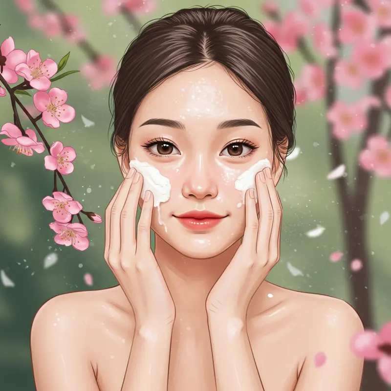 Rửa mặt nhẹ nhàng và dưỡng ẩm giúp da sáng khỏe đón Xuân.