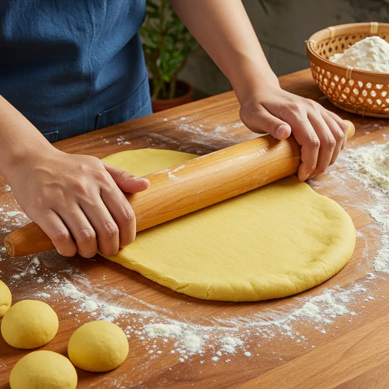 Bánh trung thu nhân lava với trứng muối chảy và socola chảy nổi bật về hương vị và kết cấu.