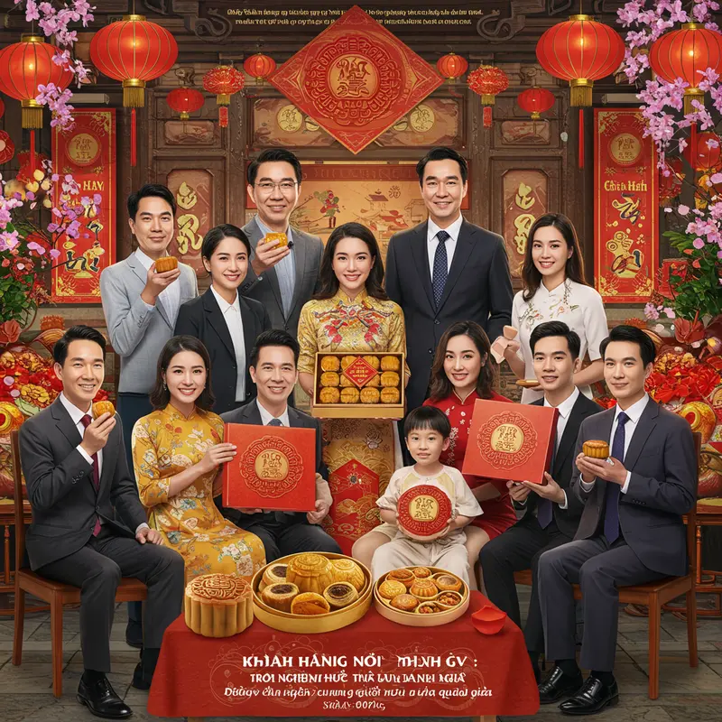 Bánh Trung Thu đa dạng từ các thương hiệu lớn với lớp vỏ và nhân rõ nét.