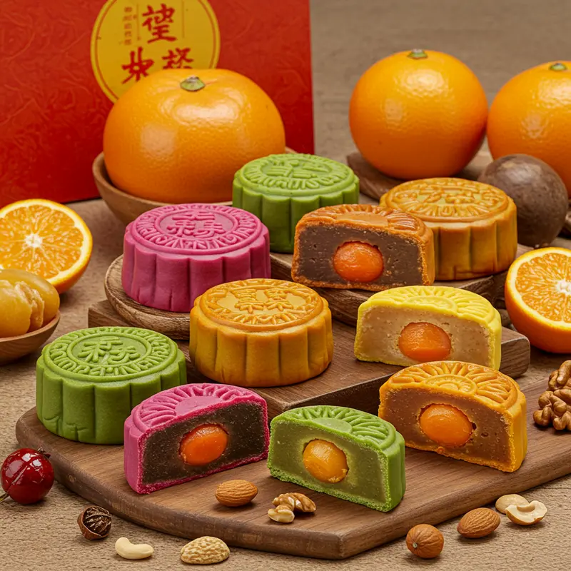 Bánh Trung Thu 150g vừa vặn trên bàn ăn gia đình nhỏ.