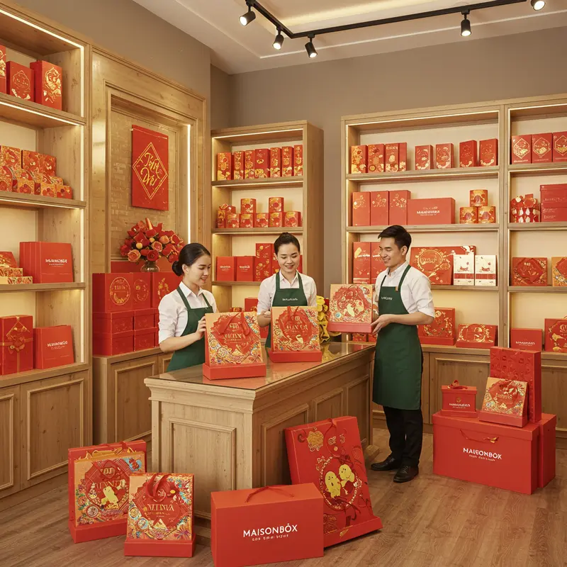 Hộp quà Tết trở thành cầu nối gắn kết tình thân và đối tác trong dịp Tết Nguyên Đán.