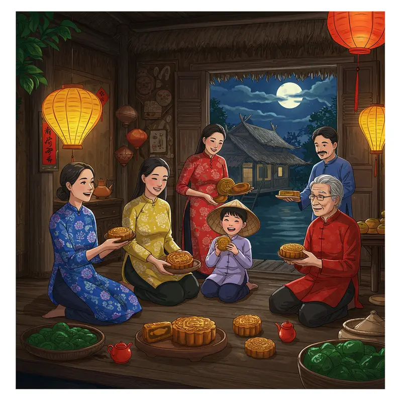 Nguyên liệu bản địa như hạt dẻ, quả rừng làm nên hương vị riêng của bánh Trung Thu Cao Bằng.