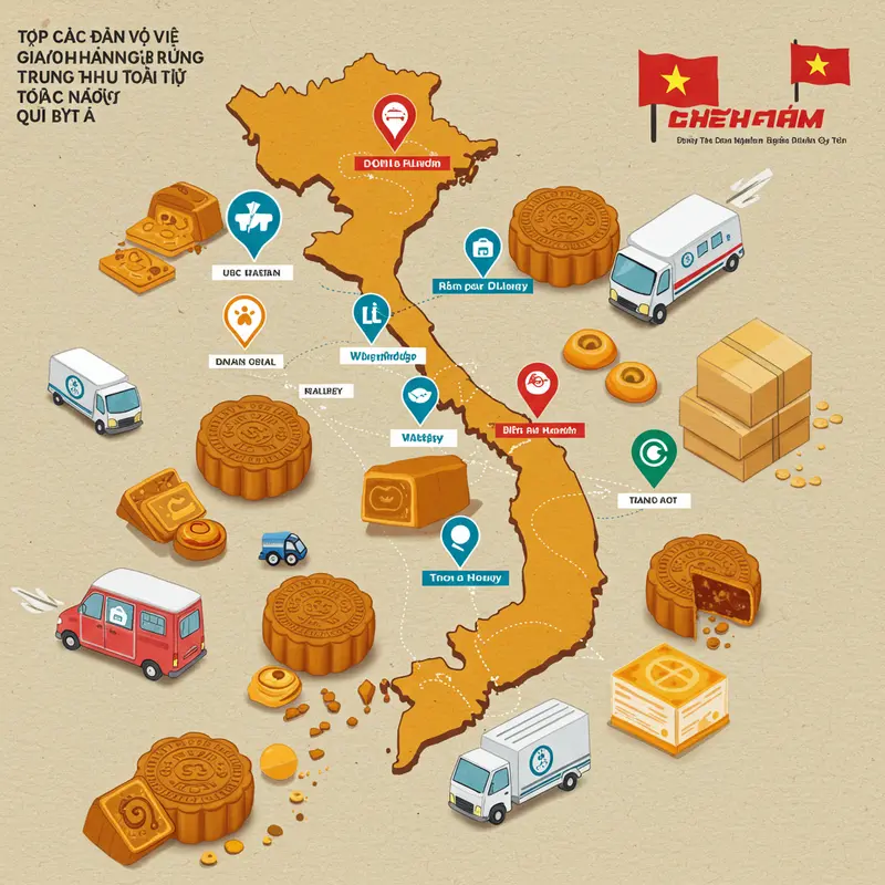 Bánh trung thu được đóng gói kỹ lưỡng chuẩn bị giao hàng.