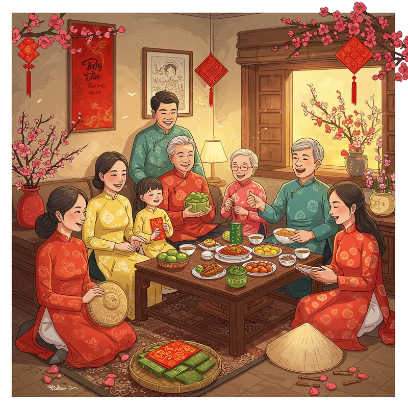 Giò lụa, chả quế, giò bò – những món đặc trưng không thể thiếu trên mâm cỗ Tết miền Bắc.