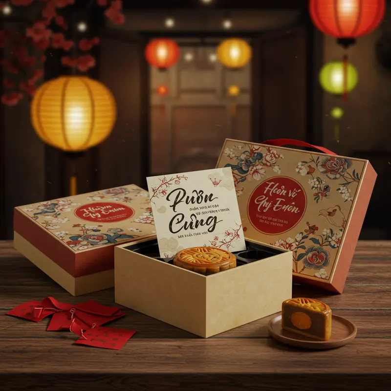 Nhân viên giao bánh Trung thu trao quà tận nhà trong không khí sum vầy.