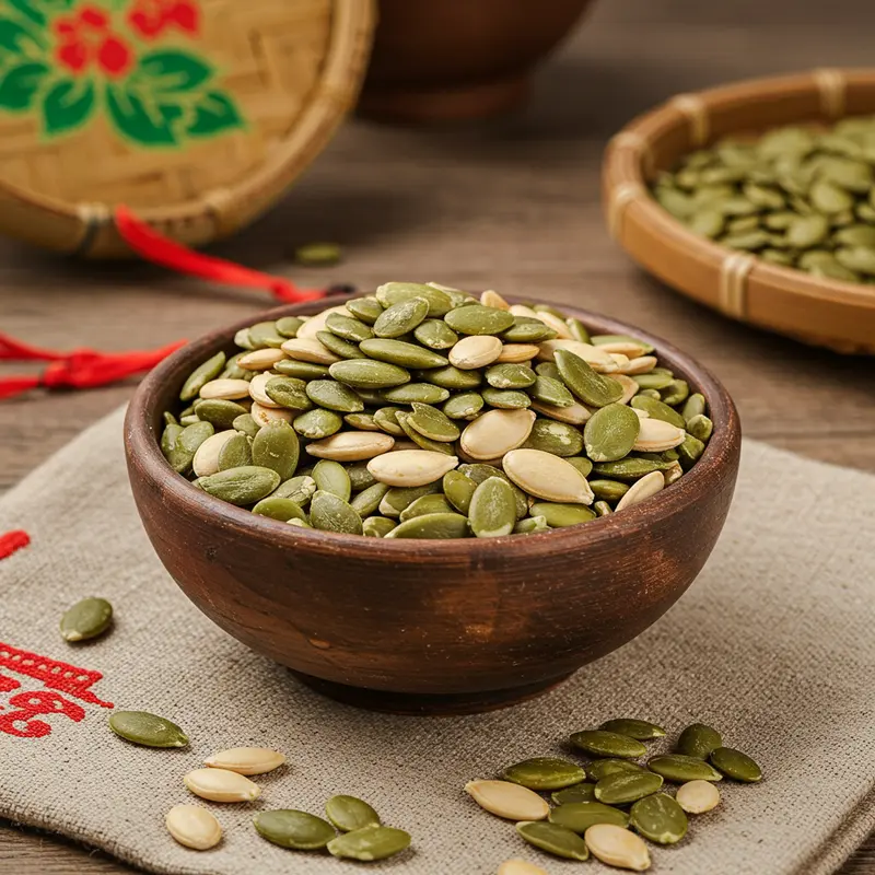 Hạt điều rang giòn tạo hương vị bùi ngậy cho bánh Trung Thu thập cẩm.