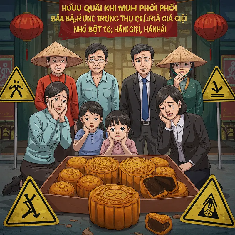 Hộp bánh trung thu cao cấp và hàng giả dễ lẫn lộn trên thị trường.