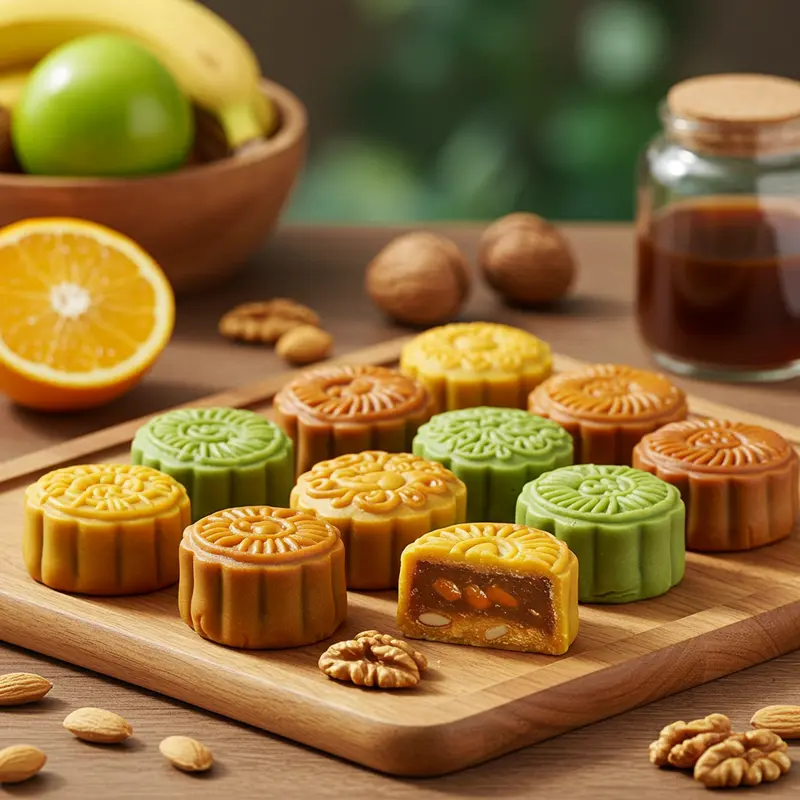 Bánh Trung Thu mini healthy dùng nguyên liệu tự nhiên, ít đường, an toàn sức khỏe.