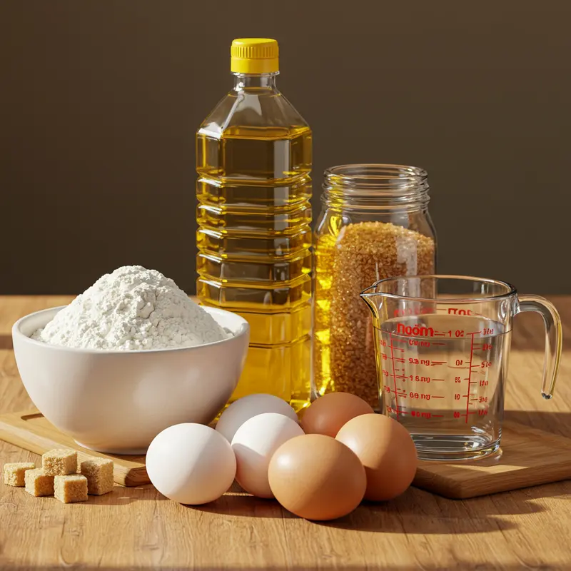 Nguyên liệu chuẩn bị làm vỏ bánh nướng mềm dẻo