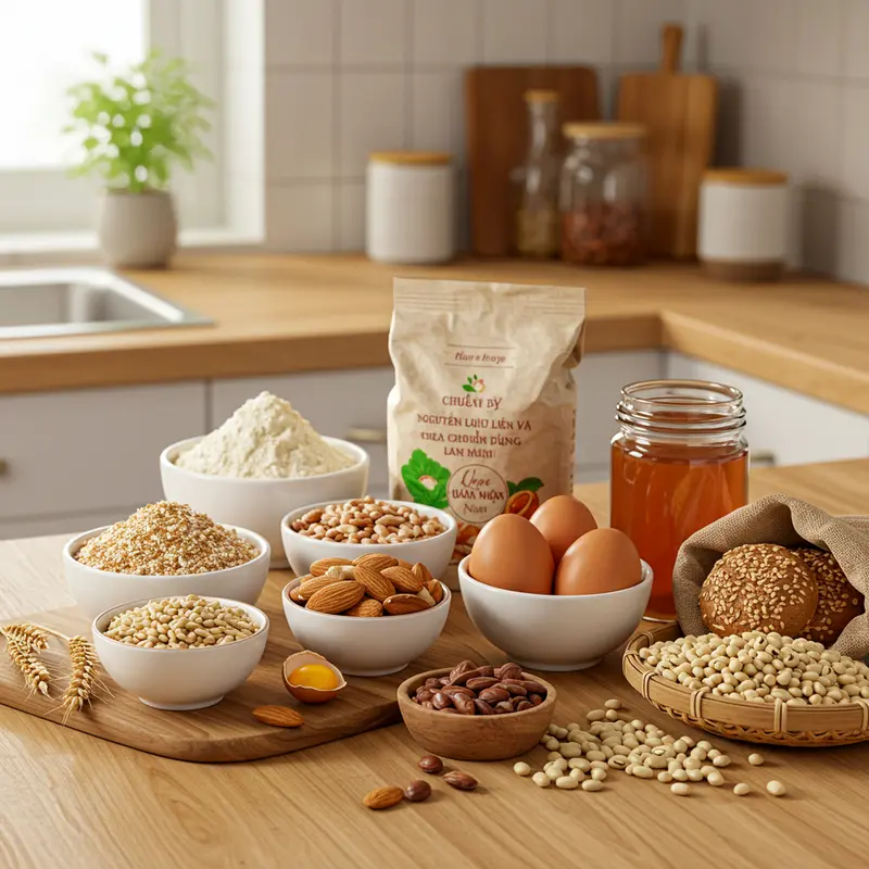 Bánh Trung Thu mini healthy dùng nguyên liệu tự nhiên, ít đường, an toàn sức khỏe.