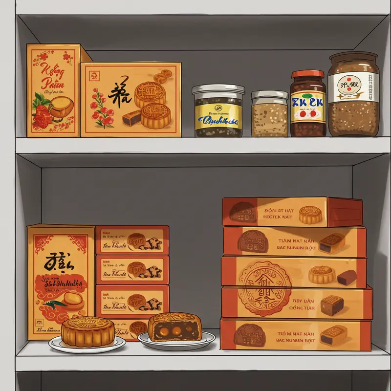 Chọn bánh Trung Thu tươi ngon với vỏ vàng đều và nhân đầy đặn