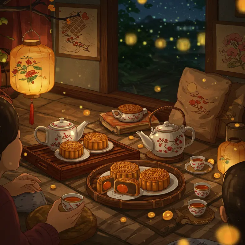 Cận cảnh bánh Trung Thu lava với phần nhân tan chảy vàng óng quyến rũ.