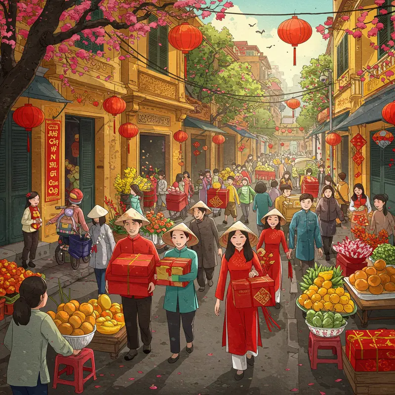 Gia đình Việt đoàn tụ bên bàn thờ Tổ tiên ngày Tết Nguyên Đán.