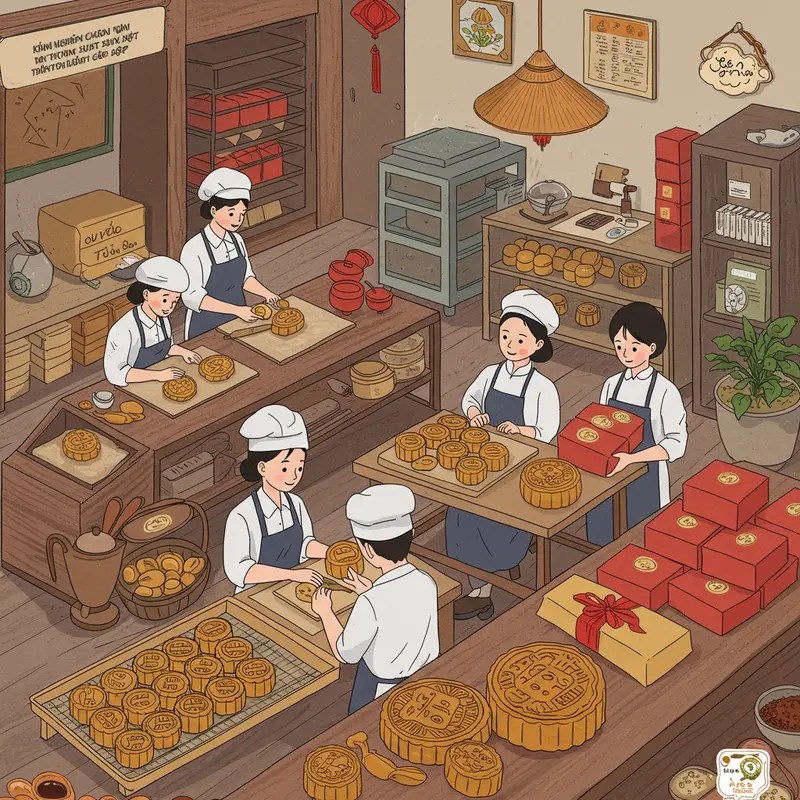 Set quà bánh Trung Thu cao cấp kết nối doanh nghiệp và đối tác.