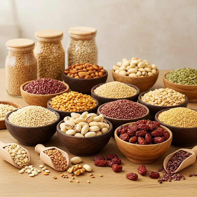 Nguyên liệu hữu cơ đa dạng, chuẩn bị làm nhân bánh Trung Thu.