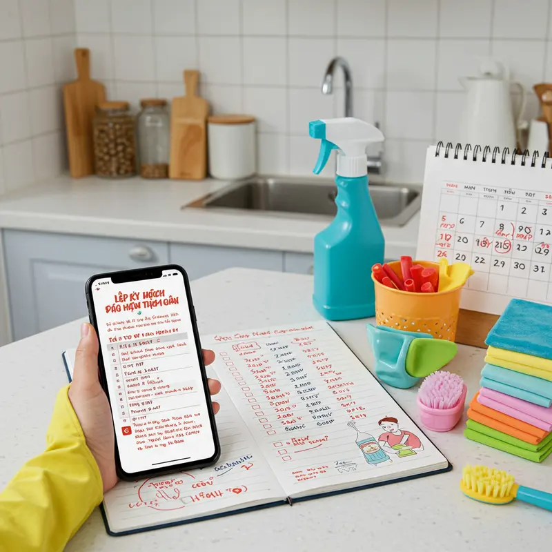 Gia đình Việt cùng nhau dọn dẹp, trang trí nhà cửa chuẩn bị đón Tết.