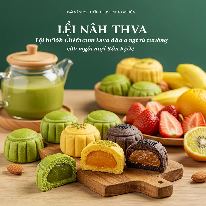 Bánh Trung Thu lava ăn kiêng với lớp nhân tan chảy hấp dẫn.