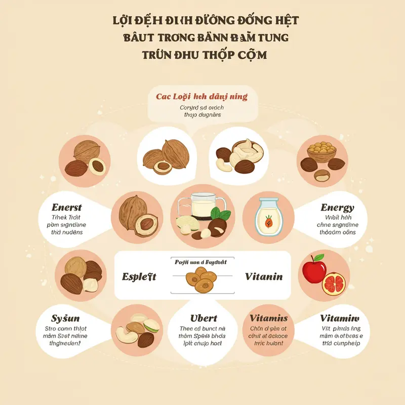 Hạt điều rang giòn tạo hương vị bùi ngậy cho bánh Trung Thu thập cẩm.