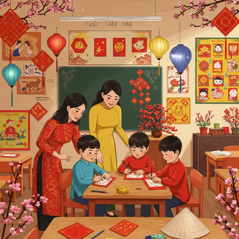 Gia đình Việt kiều sum họp, giữ gìn giá trị Tết truyền thống.