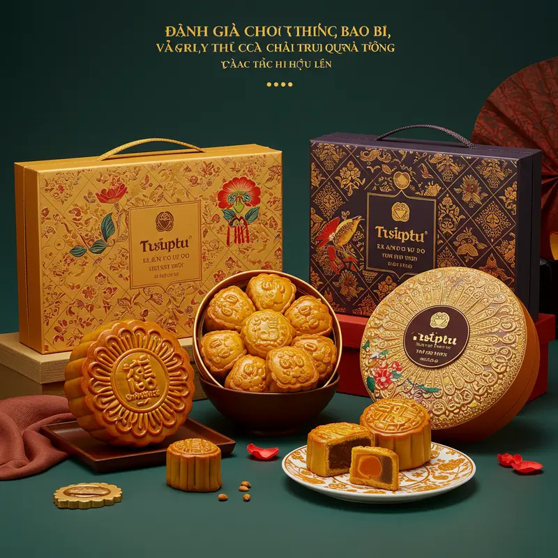 Bánh Trung Thu đa dạng từ các thương hiệu lớn với lớp vỏ và nhân rõ nét.