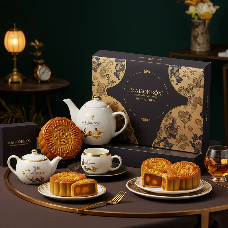 Hộp bánh trung thu cao cấp và hàng giả dễ lẫn lộn trên thị trường.