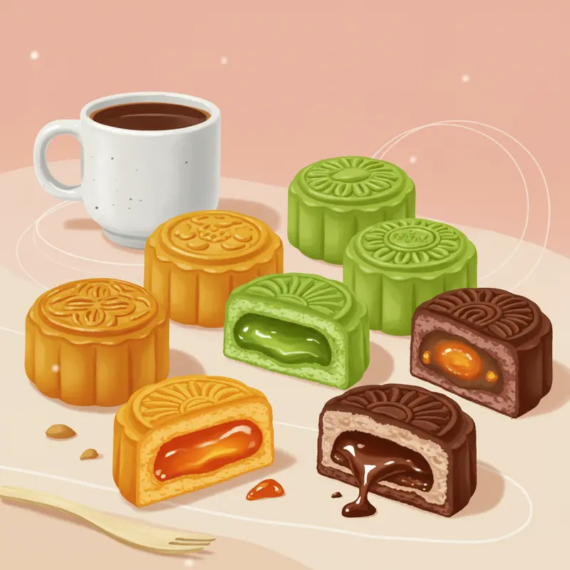 Bánh Trung Thu mini đủ kiểu dáng trong hộp quà sang trọng, tạo cảm giác sum vầy.