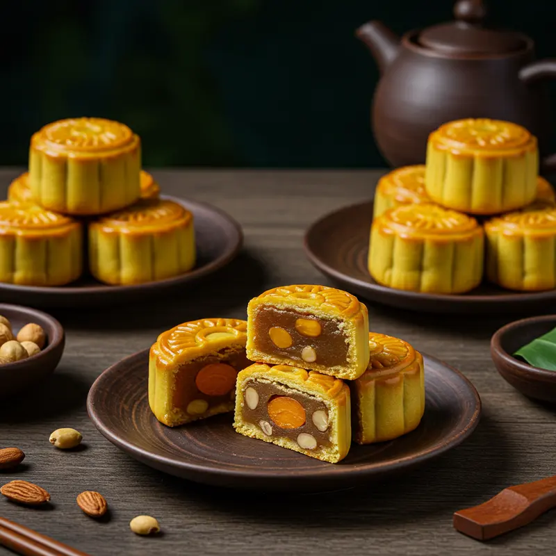 Bánh Trung Thu mini đủ kiểu dáng trong hộp quà sang trọng, tạo cảm giác sum vầy.