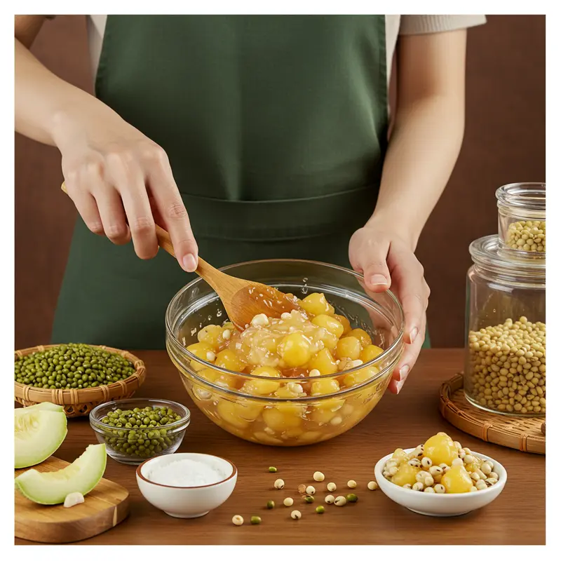 Chuẩn bị mứt sạch sẽ, rửa và ngâm để sơ chế nhân bánh Trung Thu.