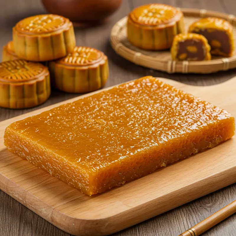 Mỡ đường vàng ươm giúp bánh Trung Thu mềm mịn và bóng đẹp