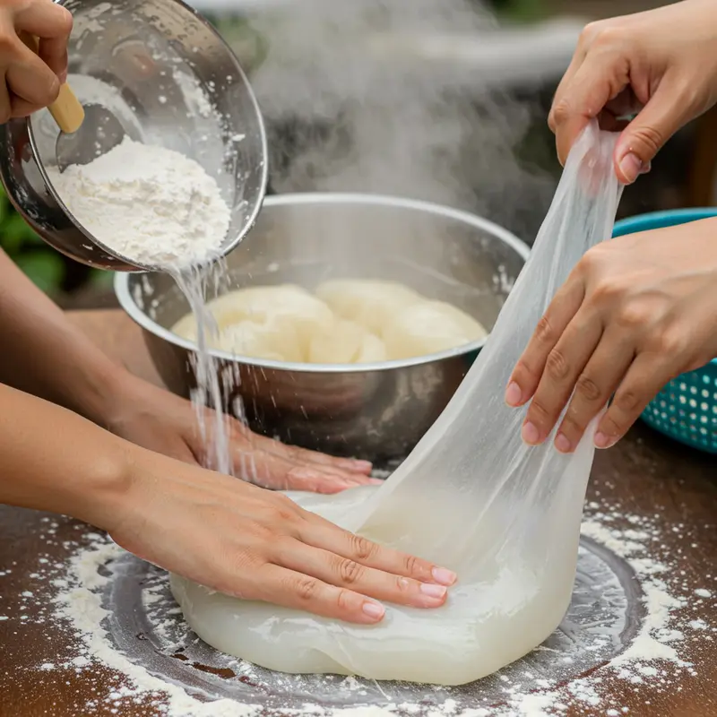 Bánh Trung Thu mochi đủ màu sắc, tròn đều, mịn màng được bày biện đẹp mắt.
