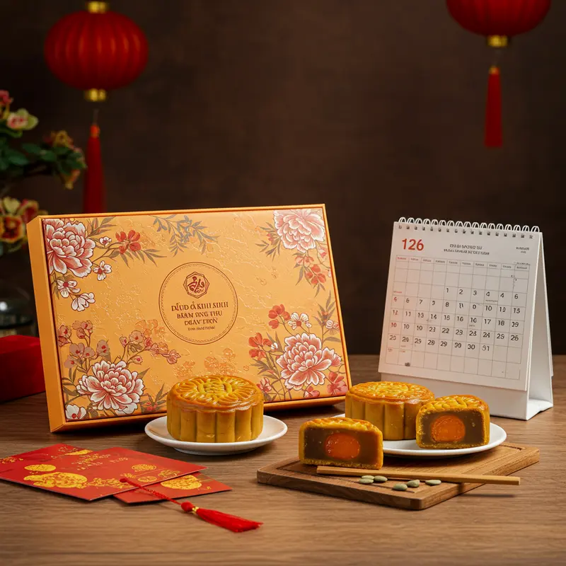 Người cao tuổi thưởng thức bánh Trung Thu ít đường trong không gian ấm áp.